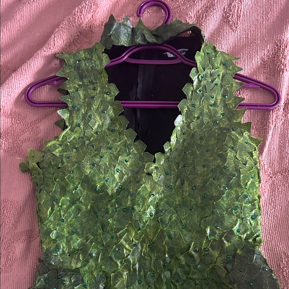 Green Leafy Mini Dress